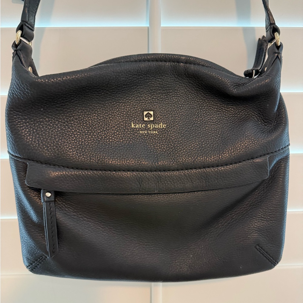 Kate Spade Black Pebbled Leather Shoulder Bag